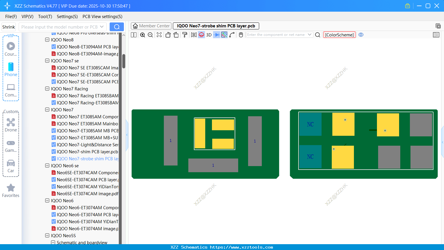 VIVO IQOO Neo7-strobe Shim PCB Layer